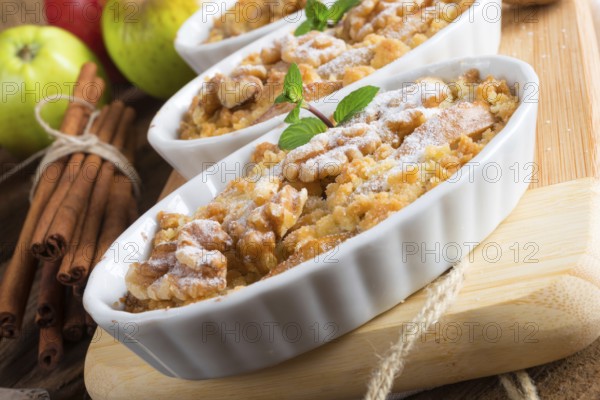 Apple Walnut streusel cake