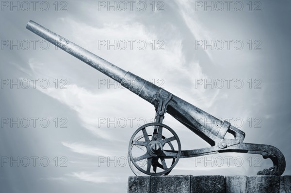 Old Cannon against the Blue Sky Daugavpils, Latvia