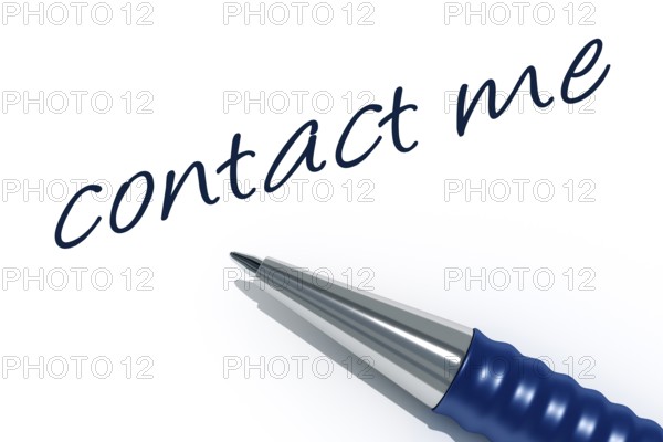 An image of a pen with the message contact me