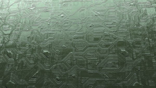 An illustration of a strange circuit board background