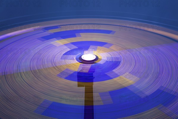 Ferris Wheel Fun. Slow shutter image of a moving ferris wheel in Prague in Czech Republic