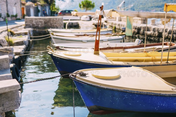 Yachts and boats in the Adriatic Sea, in Montenegro