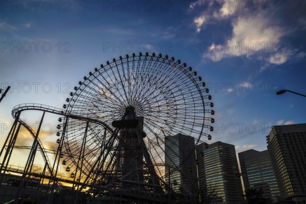 Minato Mirai of buildings Yokohama and dusk sky. Shooting Location: Yokohama-city kanagawa prefecture
