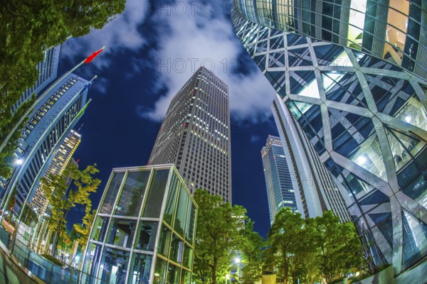Tokyo Shinjuku of skyscrapers night view. Shooting Location: Tokyo metropolitan area