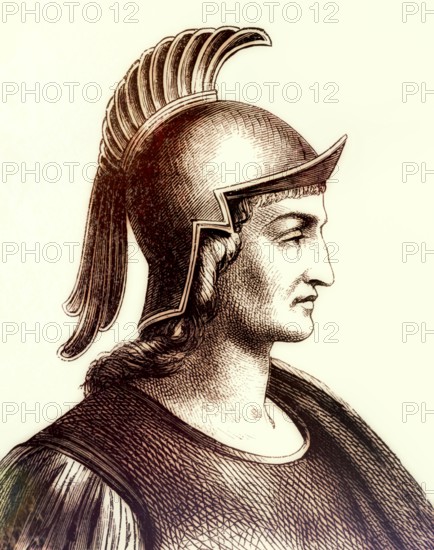 Theodoric the Great, Flavius Theodericus Rex, ca 454-526, king of the Ostrogoths from the Amali family, regent of the Visigoths and Italy, digitally edited