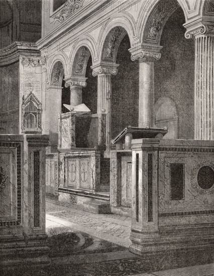 The Pulpit of the Basilica of Saint Clement, Rome, Italy, 19th Century