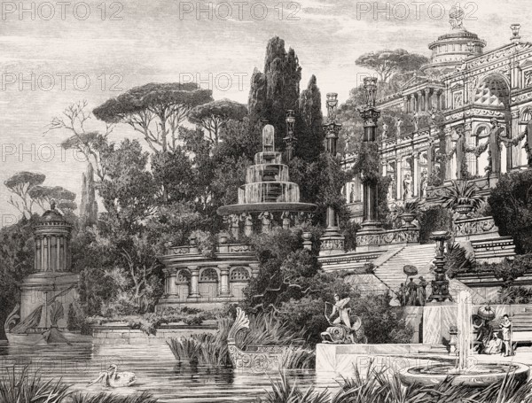 Luxurious villa in ancient Rome