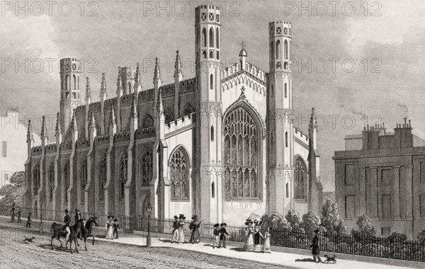 St Paul's Chapel, York Place, Edinburgh, Scotland, 19th century, from Modern Athens by Th. H. Shepherd