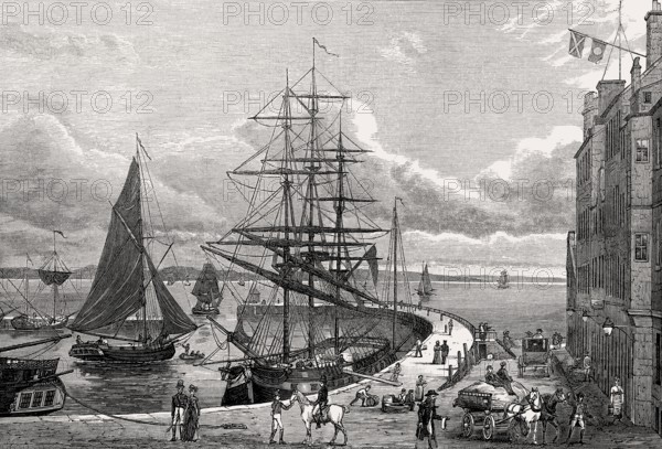 Leith Harbour, Edinburgh, Scotland, 19th century