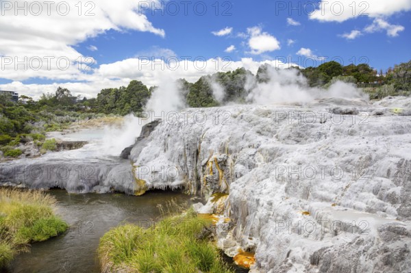 An image of a volcanic activities at waimangu new zealand