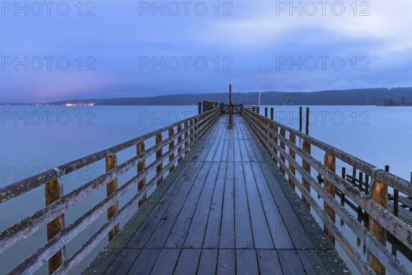 Rainy winter morning in Dießen am Lake Ammer