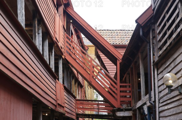 Bryggen, in the City Bergen in Norway, Scandinavia