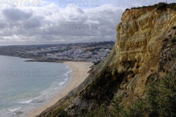 Atlantic cliffs near Luz, Algarve Portugal