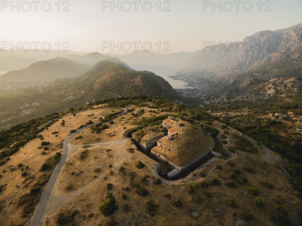 Top view of Fort Gorazda. Mount Lovcen, Montenegro.