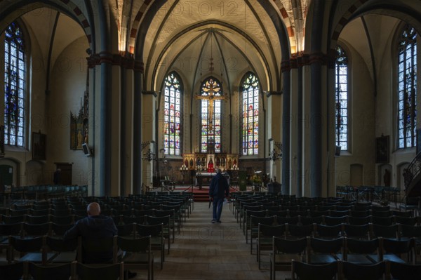 Ootmarsum, Overijssel, The Netherlands, July 13, 2024 - Roman catholic interior design of the Holy Simon and Judas church