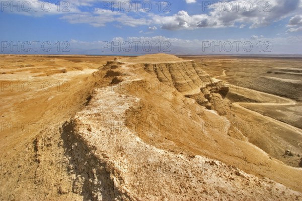 Picturesque ancient mountains about the Dead Sea in Israel