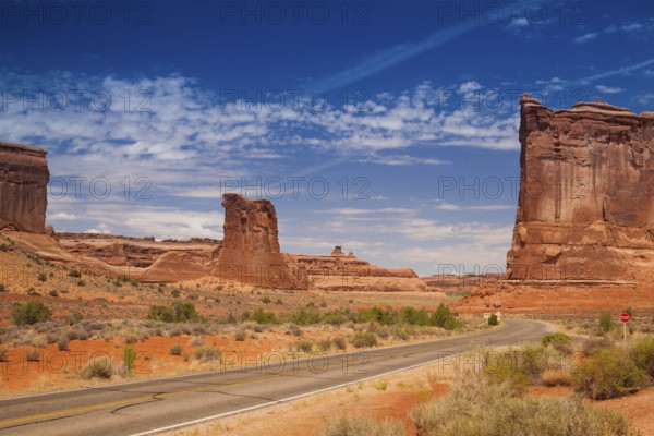 Scenes from famous Arches National Park, Moab, Utah, USA
