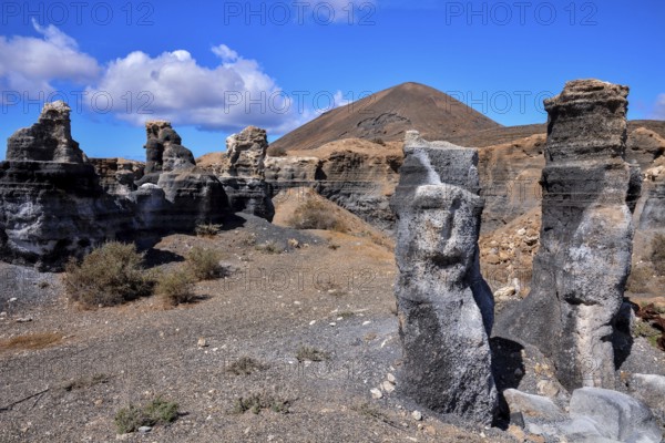 Spanish View Landscape in Lanzarote Tropical Volcanic Canary Islands Spain