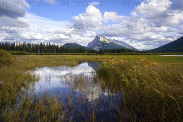 Vermillion Lake in sunset Alberta Canada Banff National Park