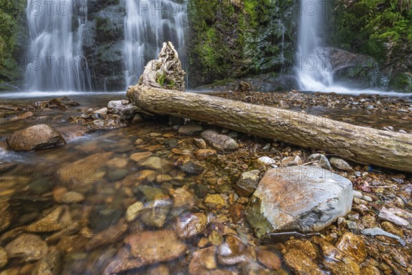Heidenbad waterfall, waterfall in the Vosges mountains. France
