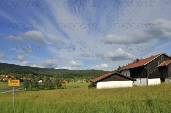 Altschönau overlooking the Lusen.Altschönau overlooking the Lusen