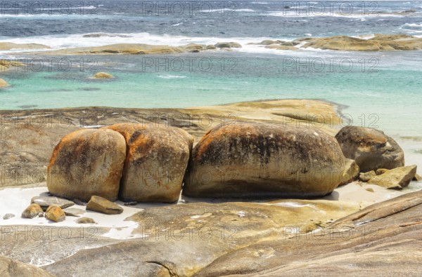 Granite boulders and turquoise green water at Greens Pool in William Bay National Park, Denmark, WA, Australia