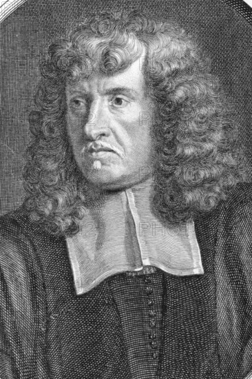 Claude Ballin (1615 -1678) on engraving from 1696. Leading Parisian goldsmith. Engraved by Jacques Lubin and published by Charles Perrault, Les Hommes illustres qui ont paru en France pendant ce siecle, Paris