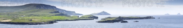 A panoramic image of Skellig in Ireland