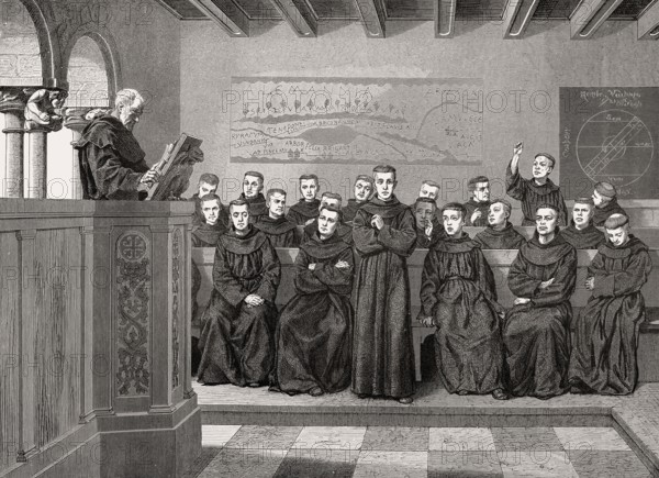 Lessons in the monastery school