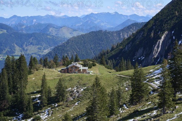 Taubensteinhaus, Spitzingsee, Mangfallgebirge, Bavarian Prealps, Upper Bavaria, Bavaria, Germany