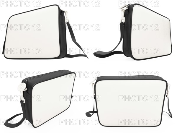 Isolated collection of handbags over white background