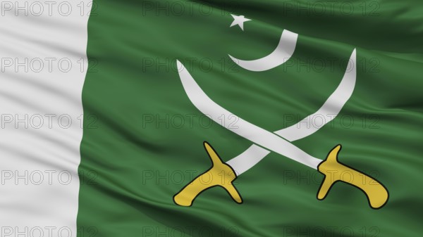 The Pakistani Army Flag, Closeup View