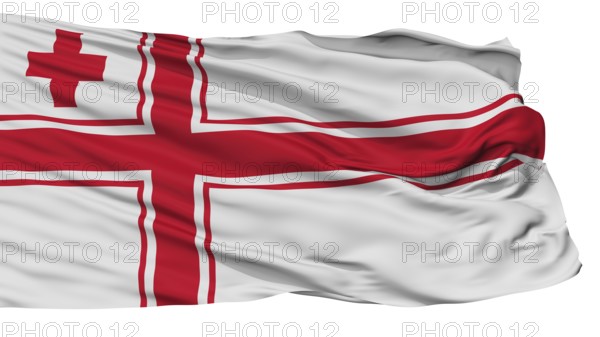 Tonga Naval Ensign Flag, Isolated On White Background