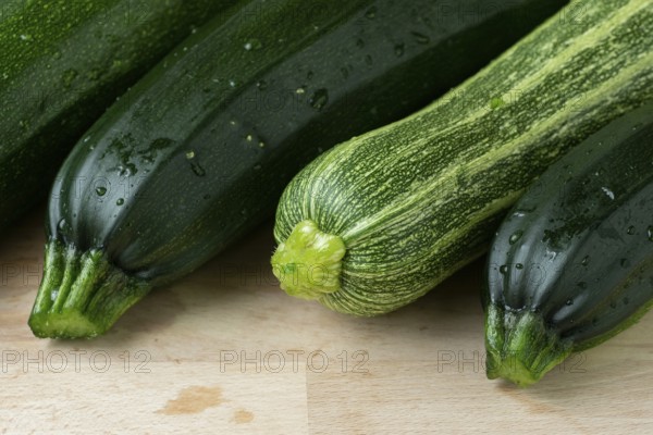 Fresh zucchini on cutting board