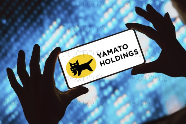 February 24, 2024, Brazil. In this photo illustration, the Yamato Holdings logo is displayed on a smartphone screen
