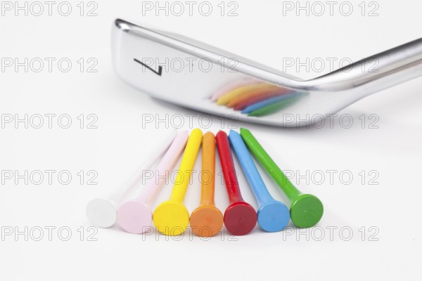 Titanium golf club on the white background