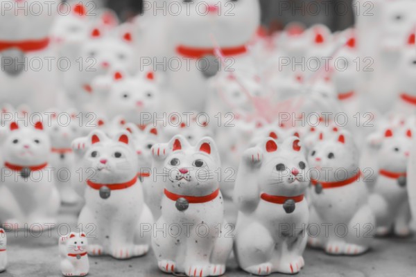 A lot of beckoning cat (Gotokuji). Shooting Location: Tokyo metropolitan area
