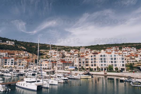 Expensive apartments on the marina of Lustica Bay. Montenegro.