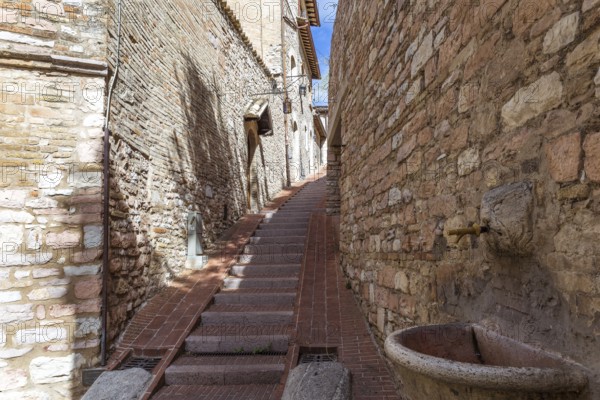 Streets and alleys in the wonderful town of Foligno Italy