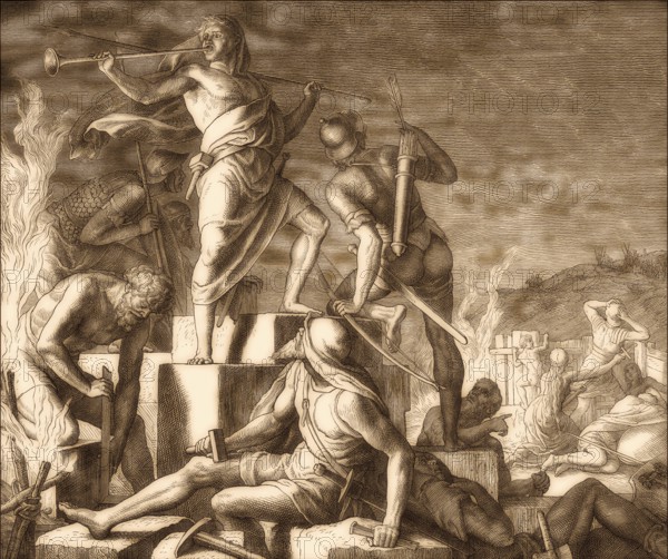 Rebuilding the Jerusalem Temple, Old Testament, by Julius Schnorr von Carolsfeld