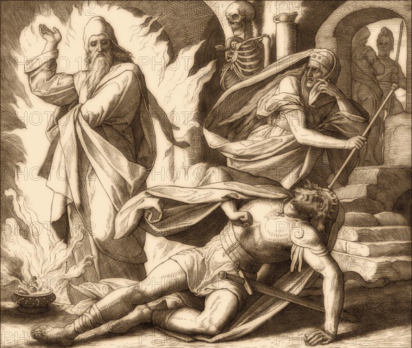 Saul Consults the Medium at Endor, Old Testament, by Julius Schnorr von Carolsfeld