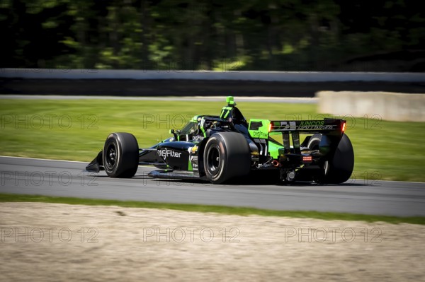 ROMAIN GROSJEAN (77) of Geneva, Switzerland practices for the XPEL Grand Prix at Road America in Elkhart Lake, WI