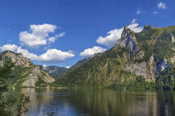 Landscape with Altaussee lake in Styria, Austria