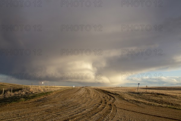 Prairie Storm Clouds rural Saskatchewan Canada Spring