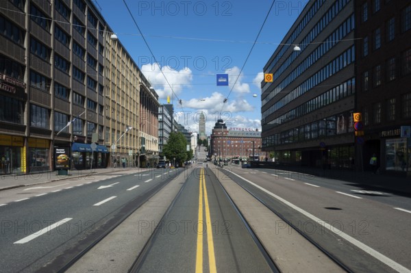 23/06/2018, Helsinki, Finland, Europe, A street scene in the Kallio neighbourhood of the Finnish capital