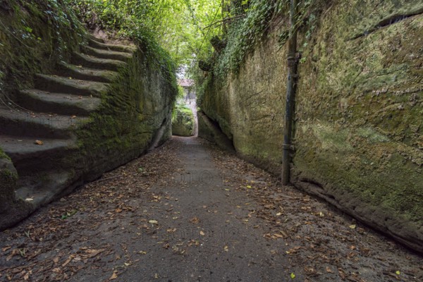 Mysterious hike through the tunnel in Goldbach near Uberlingen on Lake Constance