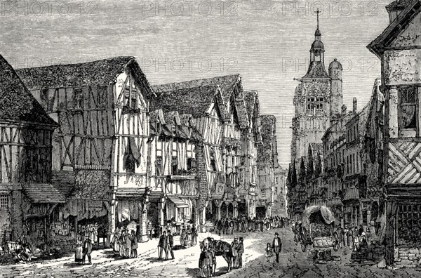 Bernay, a commune in the west of the Eure department in Northern France, 19th century