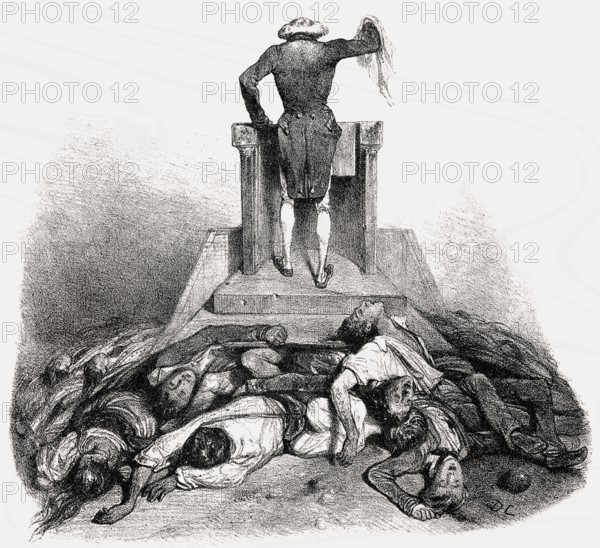 Caricature on the French Revolution of 1830