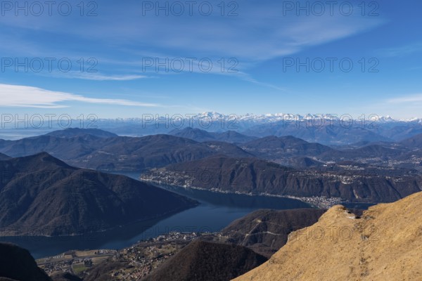View from Mount Generoso between Italy and Switzerland