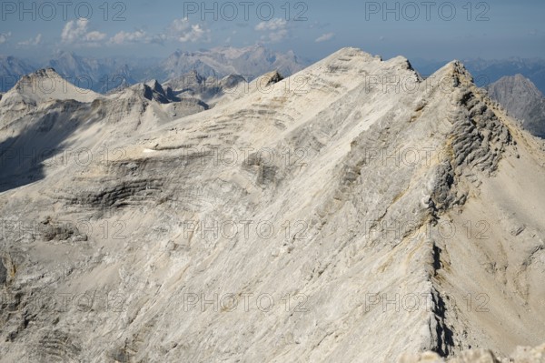 Western, central and eastern Ödkarspitze, mountains in the Karwendel main chain, Alpenpark Karwendel, Tyrol, Austria